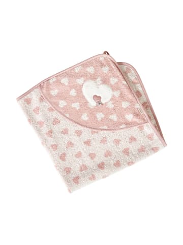 Sterntaler Kapuzenbadetuch "Emmi" in Rosa - (L)80 x (B)80 cm