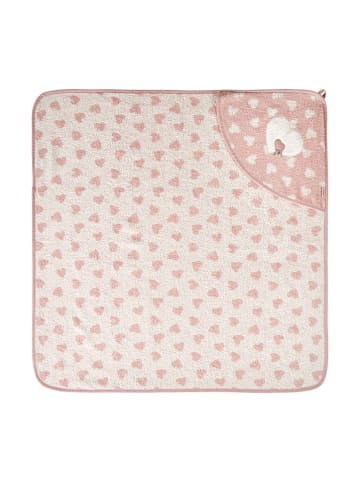 Sterntaler Kapuzenbadetuch "Emmi" in Rosa - (L)80 x (B)80 cm