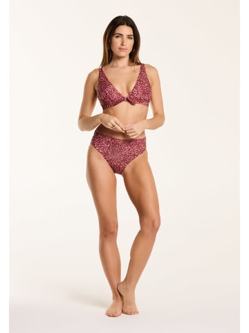 SHIWI Bikini "Teddy" w kolorze bordowo-jasnoróżowym