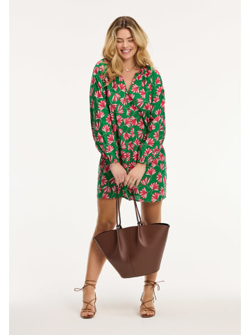SHIWI Kleid "Rhodes" in Grün/ Pink