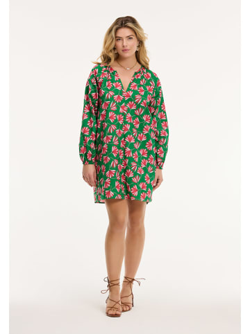 SHIWI Kleid "Rhodes" in Grün/ Pink