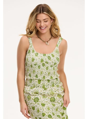 SHIWI Top "Ilona" groen/wit