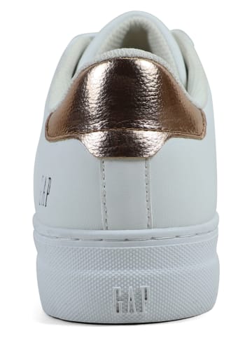 GAP Sneakers "Portland" in Weiß/ Gold