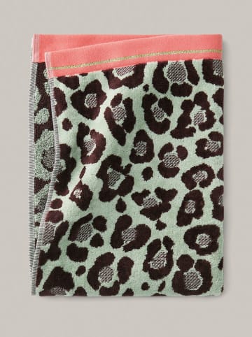 Staycation Handdoek "Terry" mintgroen/bruin/roze