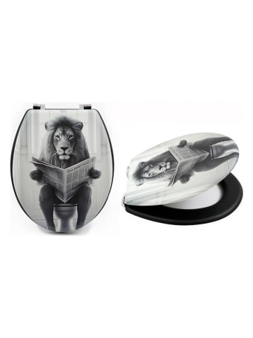 SiL Interiors Deska WC "Sitting Lion" w kolorze czarnym