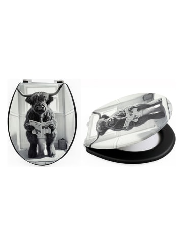 SiL Interiors Toiletbril "Highland Cow" zwart