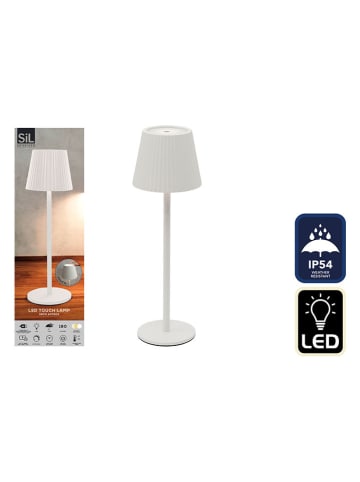 SiL Interiors LED-Tischleuchte in Weiß - (H)36 cm - Ø 11 cm
