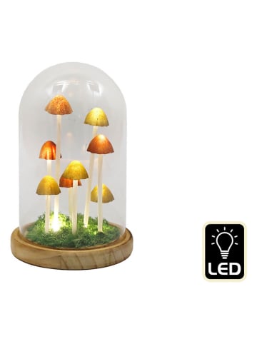 SiL Interiors LED-Dekoleuchte "Murhsoom" in Natur - (H)22 cm - Ø 14 cm