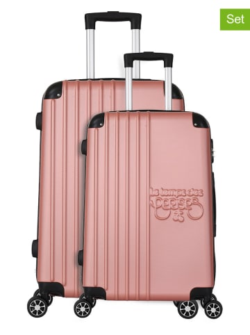 Le Temps des Cerises 2-delige hardcase trolleyset "Victoria" lichtroze