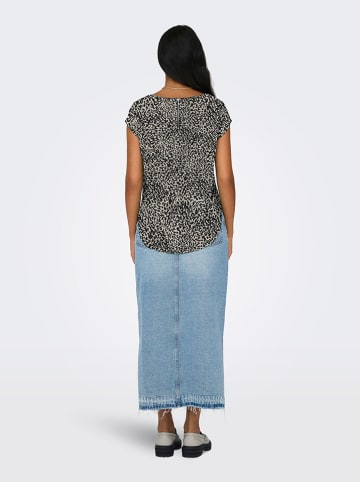 ONLY Bluse in Hellgrau/ Schwarz