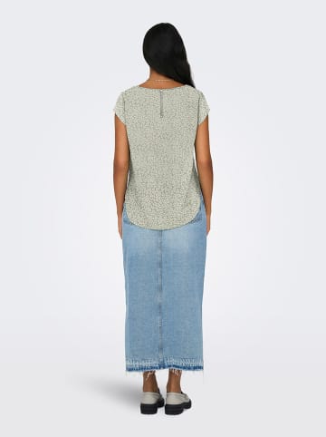 ONLY Bluse in Hellgrün/ Beige