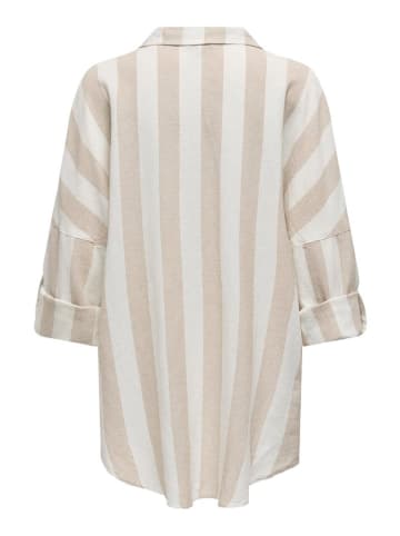 ONLY Bluse in Beige/ Weiß