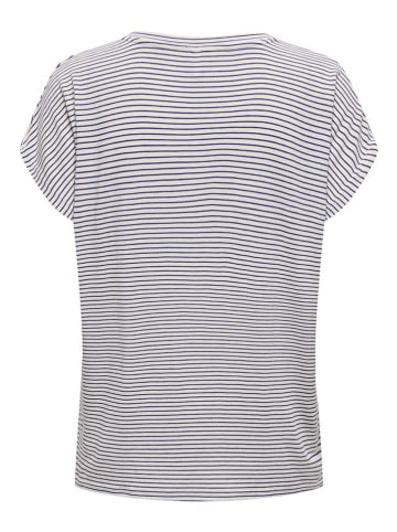 ONLY Shirt in Weiß/ Dunkelblau