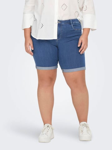 ONLY Carmakoma Jeans-Short in Blau in Blau