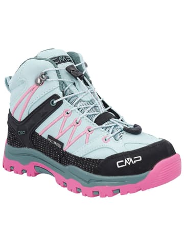 CMP Leder-Trekkingboots "Rigel Mid" in Hellblau/ Pink