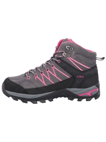 CMP Leder-Trekkingboots "Rigel Mid" in Anthrazit/ Pink