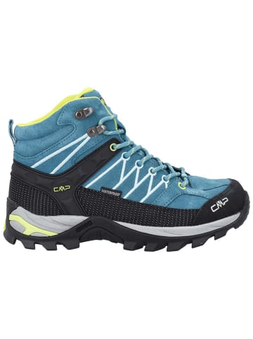 CMP Leder-Trekkingboots "Rigel Mid" in Blau/ Gelb