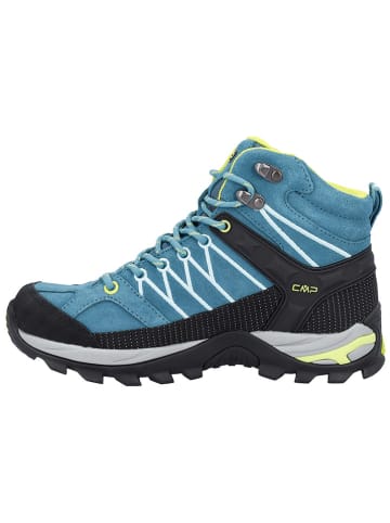 CMP Leder-Trekkingboots "Rigel Mid" in Blau/ Gelb