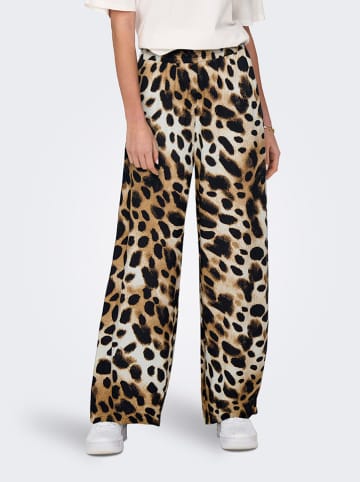 JDY Broek lichtbruin/zwart