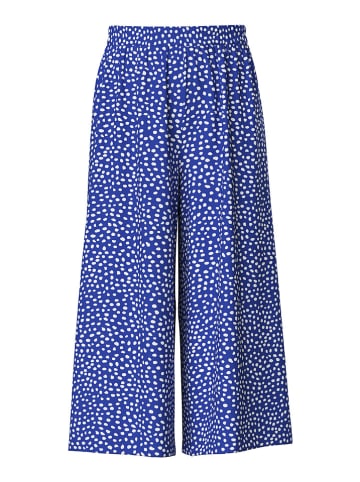 Pieces Culotte "Nya" in Blau/ Weiß