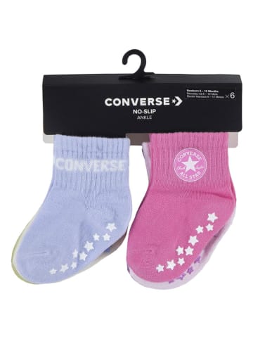 Converse 6-delige set: anti-slip sokken meerkleurig