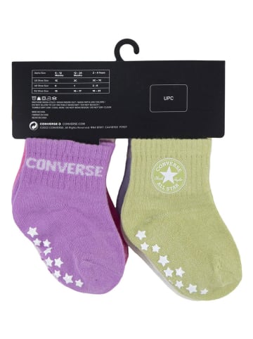 Converse 6-delige set: anti-slip sokken meerkleurig
