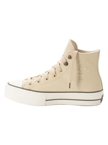 Converse Skórzane sneakersy "Ctas Lift Platform Wearherized" w kolorze beżowym