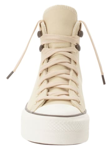 Converse Skórzane sneakersy "Ctas Lift Platform Wearherized" w kolorze beżowym