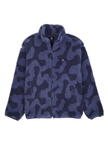 Converse Teddyfleecejacke in Dunkelblau/ Lila