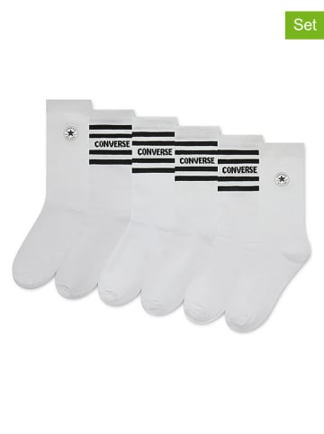 Converse 6-delige set: sokken wit
