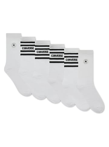 Converse 6-delige set: sokken wit
