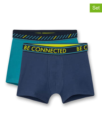 Sanetta 2er-Set: Boxershorts in Blau/ Dunkelblau