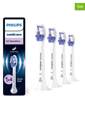 PHILIPS sonicare Wymienne końcówki (4 szt.) "Sensitive" w kolorze białym