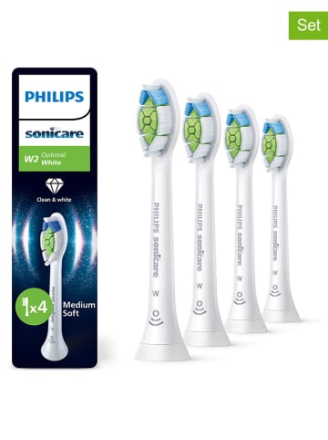 PHILIPS sonicare Wymienne końcówki (4 szt.) "Optimal" w kolorze białym