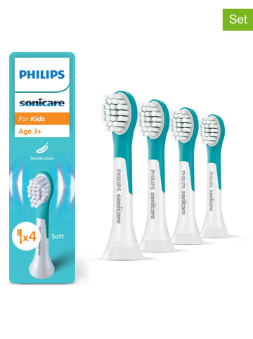 PHILIPS sonicare 4er-Set: Ersatz-Bürstenköpfe "Kids" in Weiß