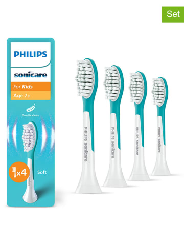 PHILIPS sonicare 4er-Set: Ersatz-Bürstenköpfe "Kids" in Weiß