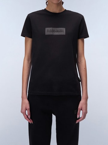 Napapijri Shirt "Box Logo" zwart