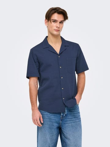 ONLY & SONS Blouse "Eye resort" donkerblauw