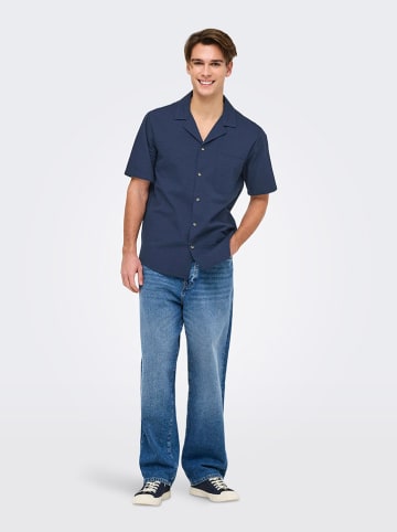 ONLY & SONS Blouse "Eye resort" donkerblauw