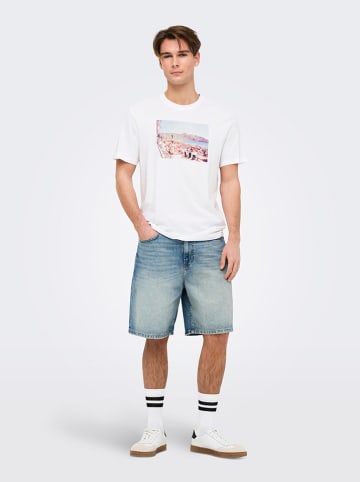 ONLY & SONS Koszulka "Max" w kolorze białym