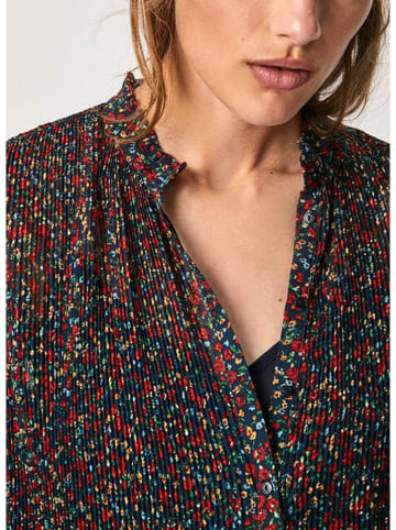 Pepe Jeans Bluse "Flore" in Dunkelblau/ Bunt