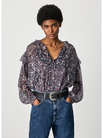 Pepe Jeans Bluse "Lexy" in Lila/ Bunt