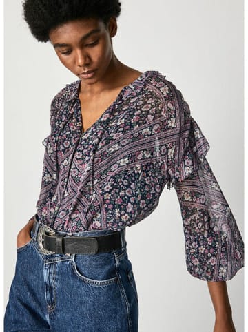 Pepe Jeans Bluzka "Lexy" w kolorze fioletowym ze wzorem