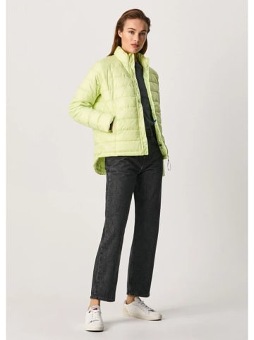 Pepe Jeans Kurtka pikowana "Fany" w kolorze limonkowym