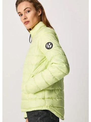 Pepe Jeans Kurtka pikowana "Fany" w kolorze limonkowym