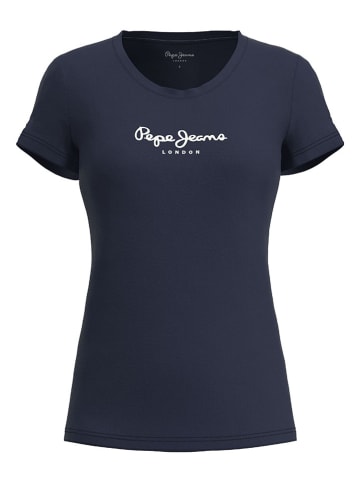 Pepe Jeans Koszulka "New Virginia" w kolorze granatowym