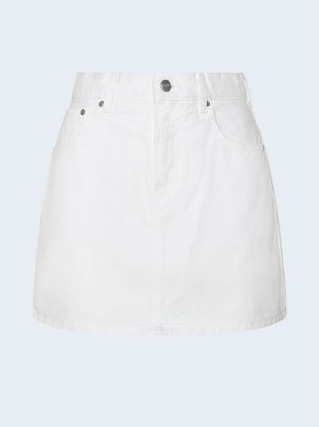 Pepe Jeans Spódnica dżinsowa "Rachel" w kolorze białym
