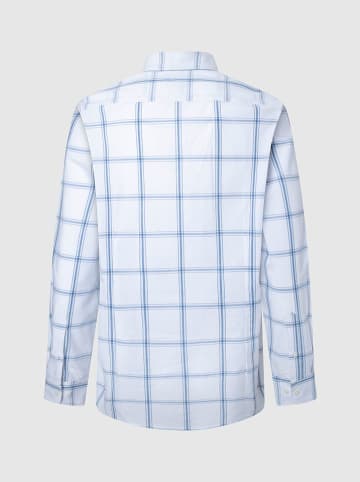 Pepe Jeans Hemd "Lorian" - Slim fit - in Weiß/ Blau