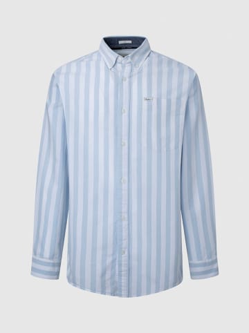 Pepe Jeans Blouse "Lucius" - slim fit - lichtblauw