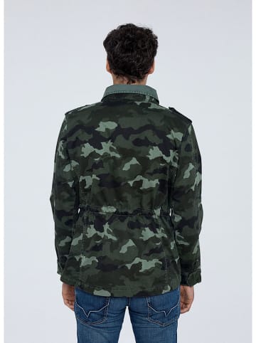 Pepe Jeans Jeansjacke "Stroude Camo" in Khaki/ Grün